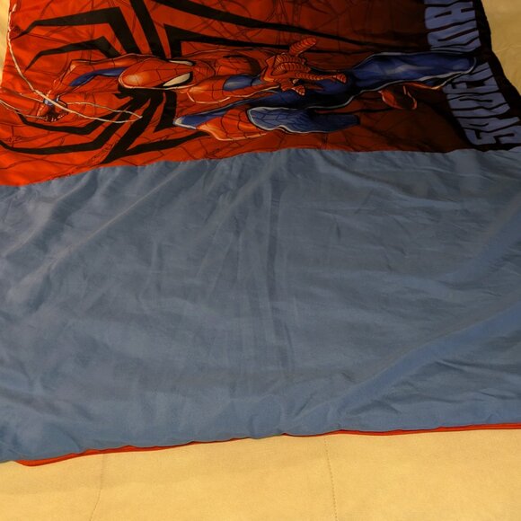 Marvel 2019 Spiderman, kids sleeping slumber bag, 26x46 in ,red/blue/multi - Picture 7 of 9